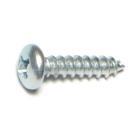 Midwest Fastener Sheet Metal Screw, #8 x 3/4 in, Zinc Plated Steel Pan Head Phillips Drive, 100 PK 03240